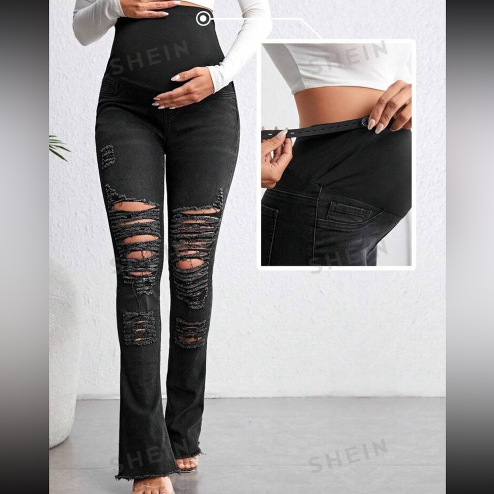 Black maternity jeans